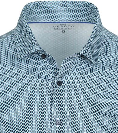 Desoto Overhemd Print Bloem Blauw Groen 82228-3-623 kopen