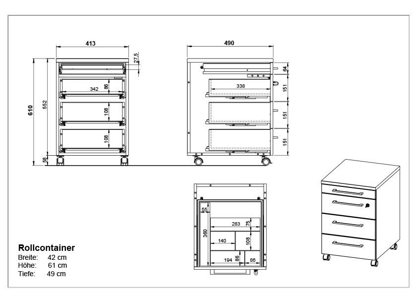 XORA Rollcontainer LEGEND II