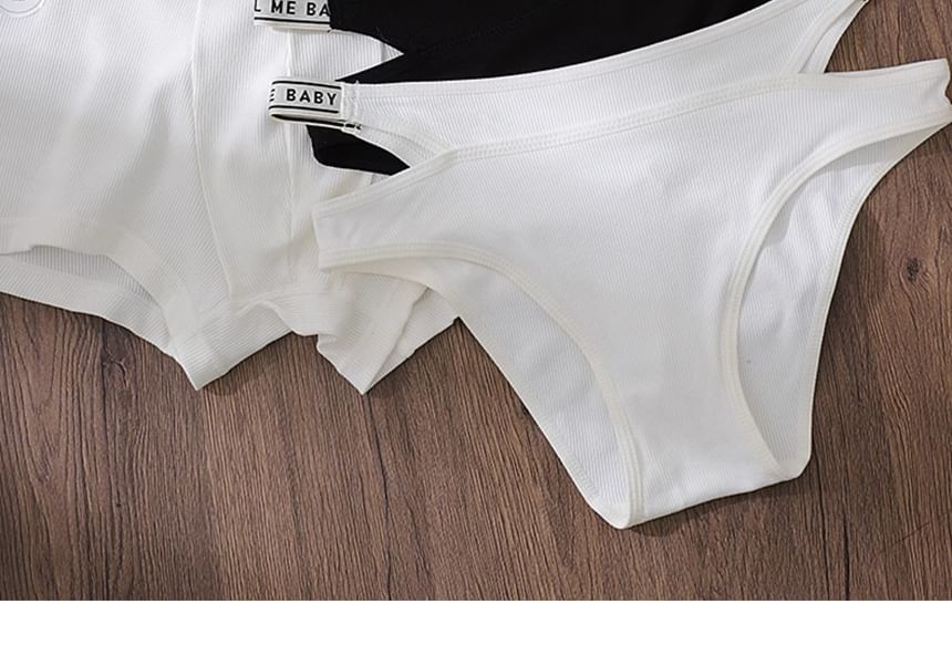 Pancherry - Matching set voor koppels: boxershort met letters + panty