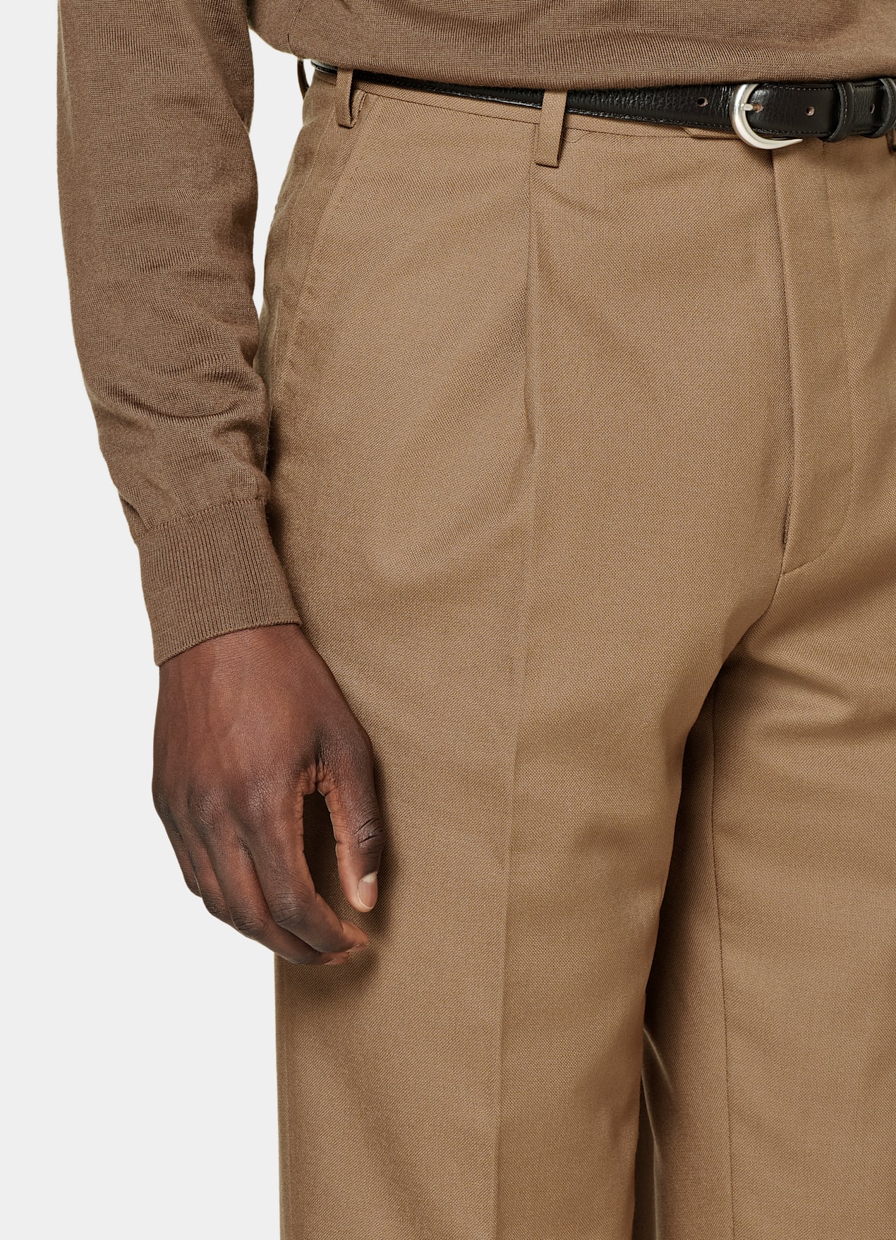 Costume Havana coupe Tailored marron moyen