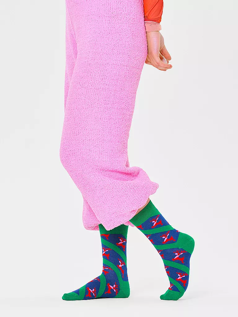 HAPPY SOCKS Damen Socken REINDEER 36-40 navy dunkelblau