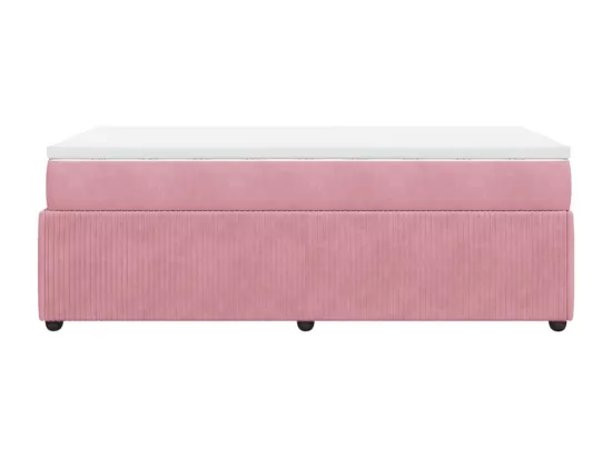 Sommier à lattes de lit avec matelas Rose 90x190 cm Velours