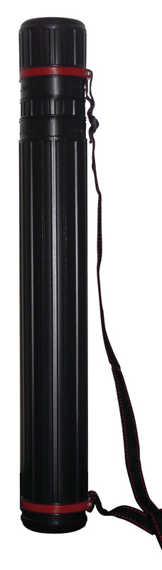 (63-104cm) Ø80mm Planrolle Verstellbare Zeichenrolle mit Tragegurt   Schraubdeckel (66040) - Schwarz