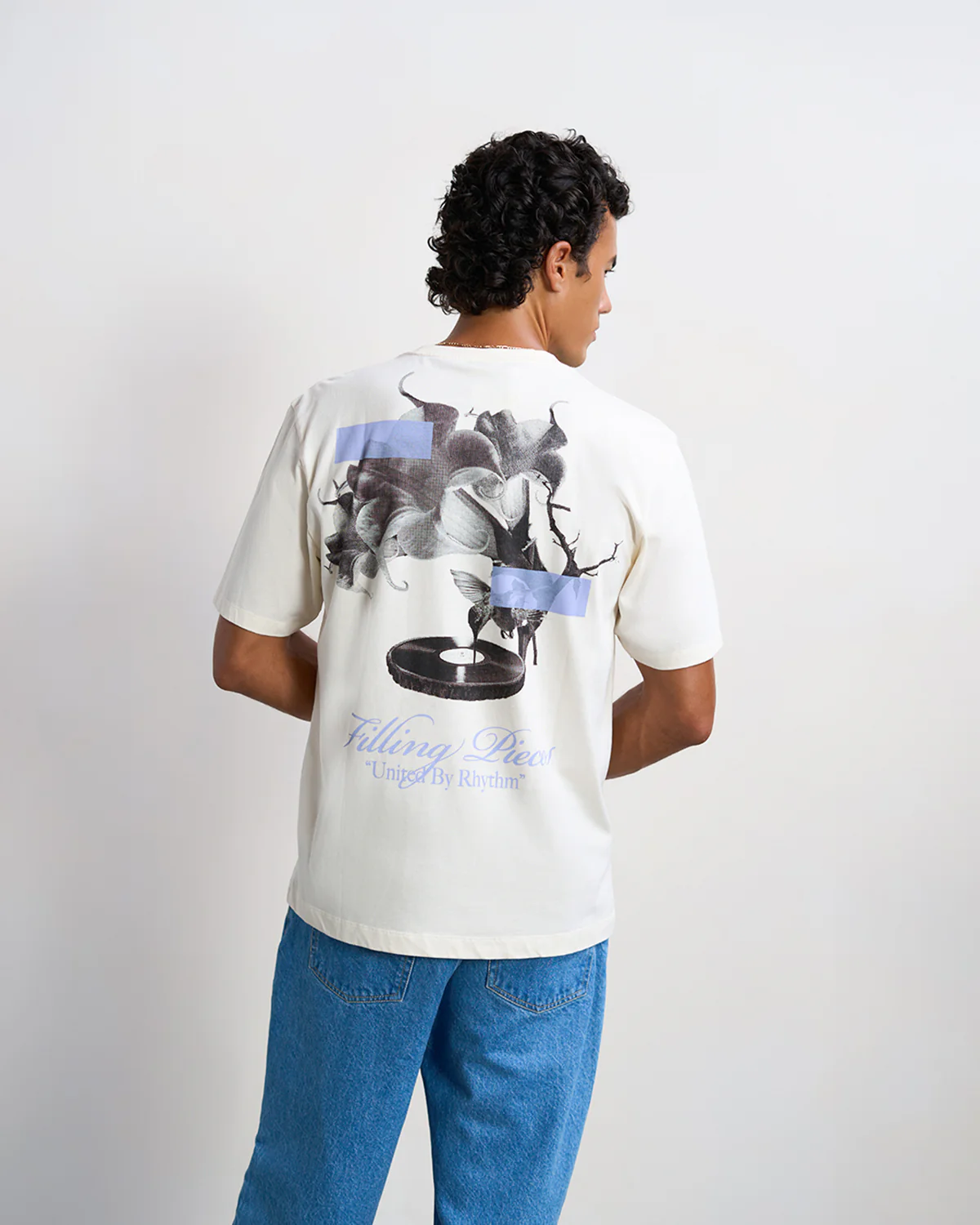 T-shirt Gramophone Antique White