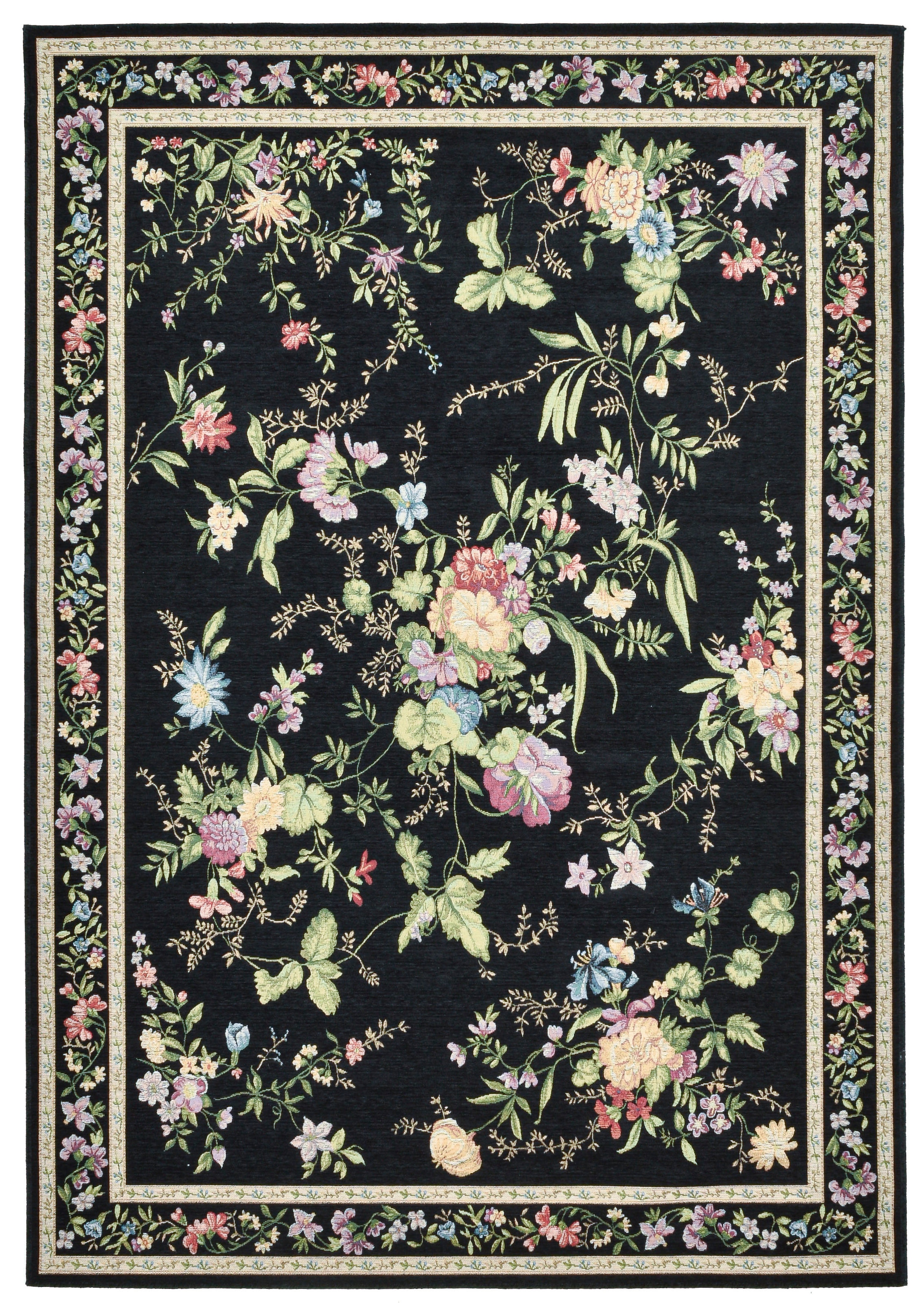 THEKO Teppich »Flomi Sagrini« rechteckig 4 mm Höhe Flachgewebe, Pastell-Farben, Blumen Design
