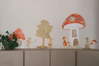 That's Mine Wallsticker Small Mushroom, Red