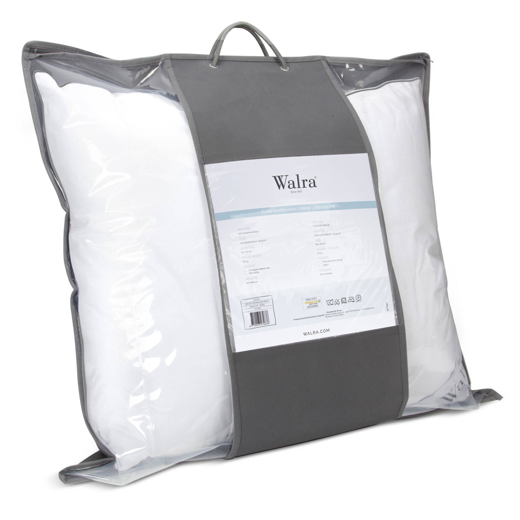 Walra katoenen hoofdkussen medium zacht (60x70 cm)