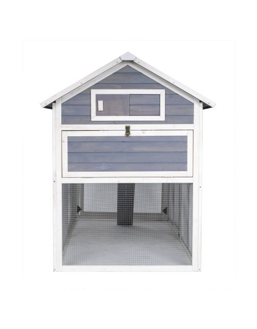 Adori Kippenhok Finn - Dierenverblijf - 211.5x105.5x136 cm Lichtgrijs Wit