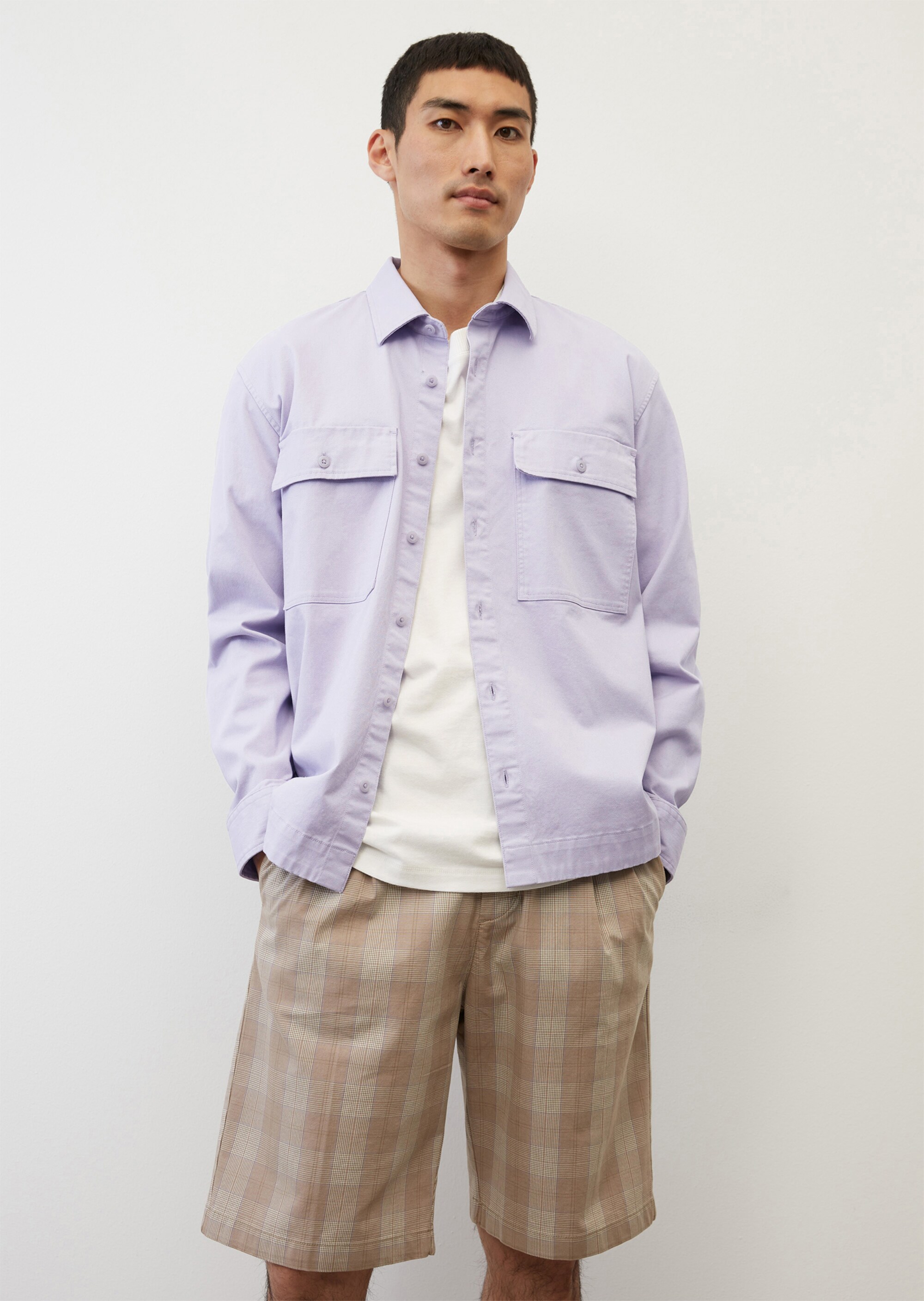 Twill-Overshirt aus hochwertigem Bio-Baumwolle-Mix