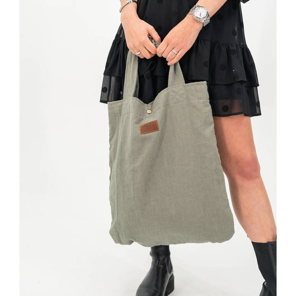 Mom Bag luiertas Linnen Hunter Green