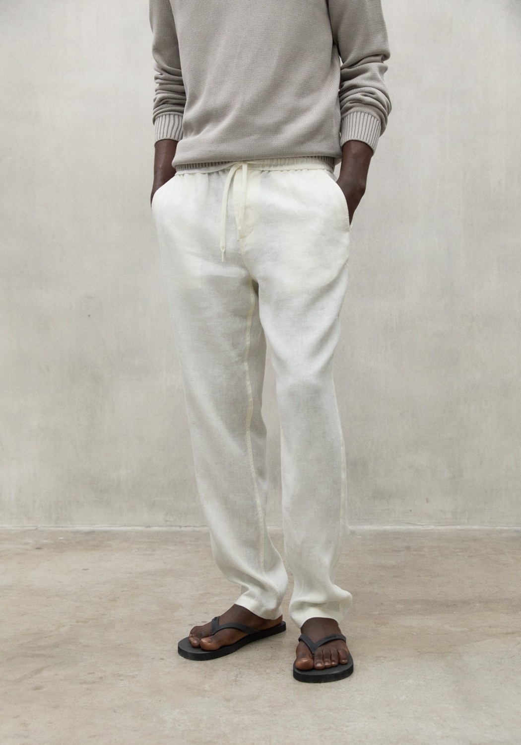 Ecoalf Leinenhose Ethic Linen Pants Off White