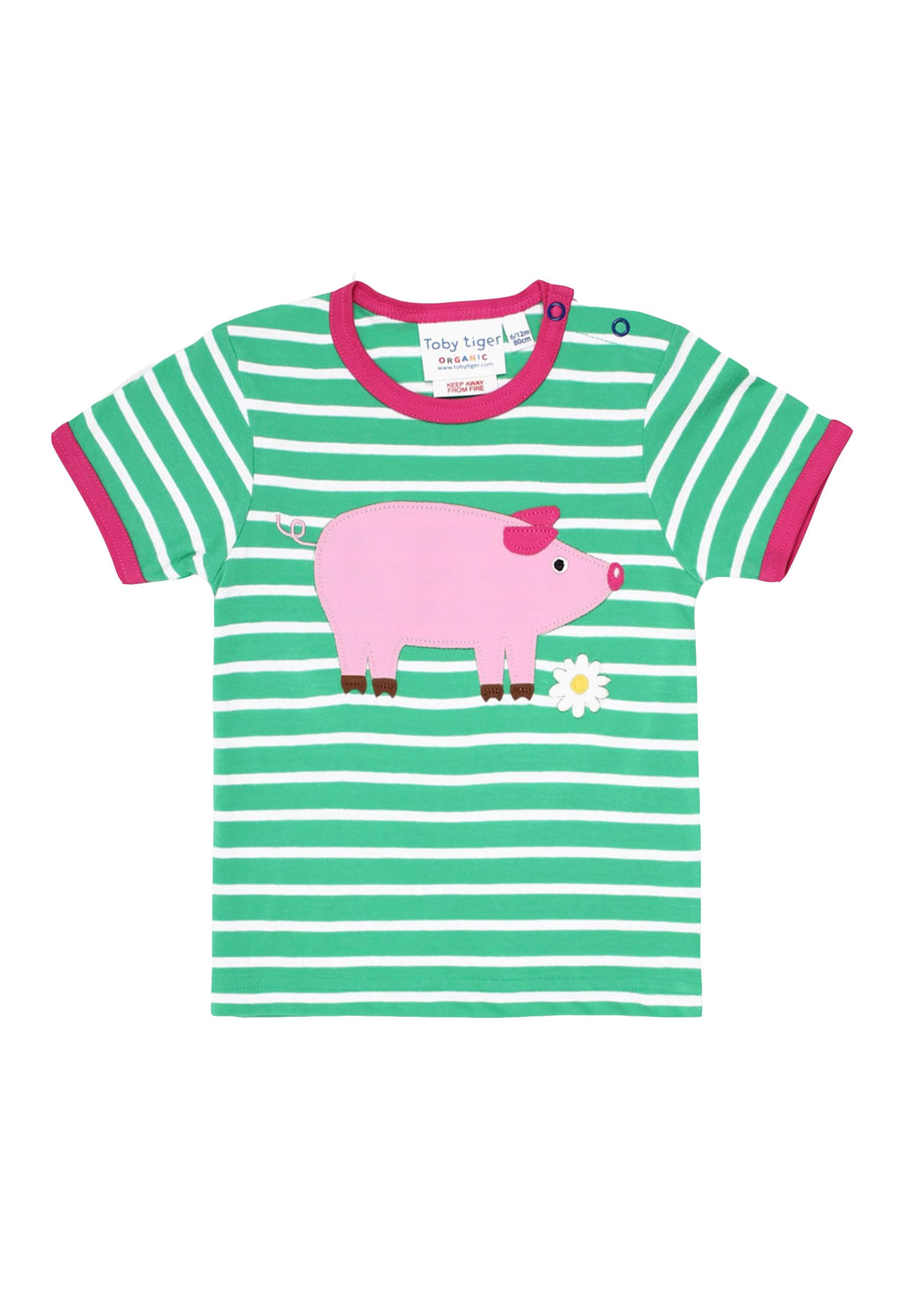 Toby Tiger T-Shirt mit Schweinchen Applikation