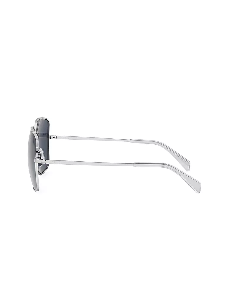 CELINE Rhinestone Triomphe silber eckige Sonnenbrille silber