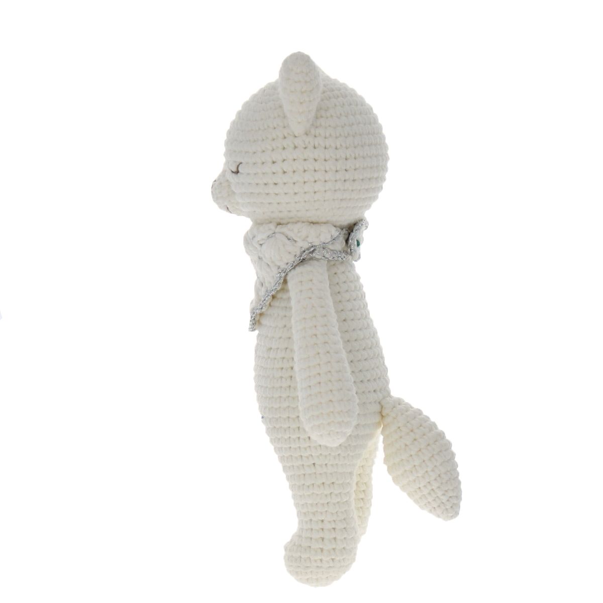 Renard argenté debout en crochet Frisette