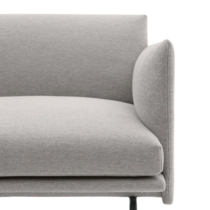 Muuto - Outline Studio Sessel, schwarz / grau (fiord 151)