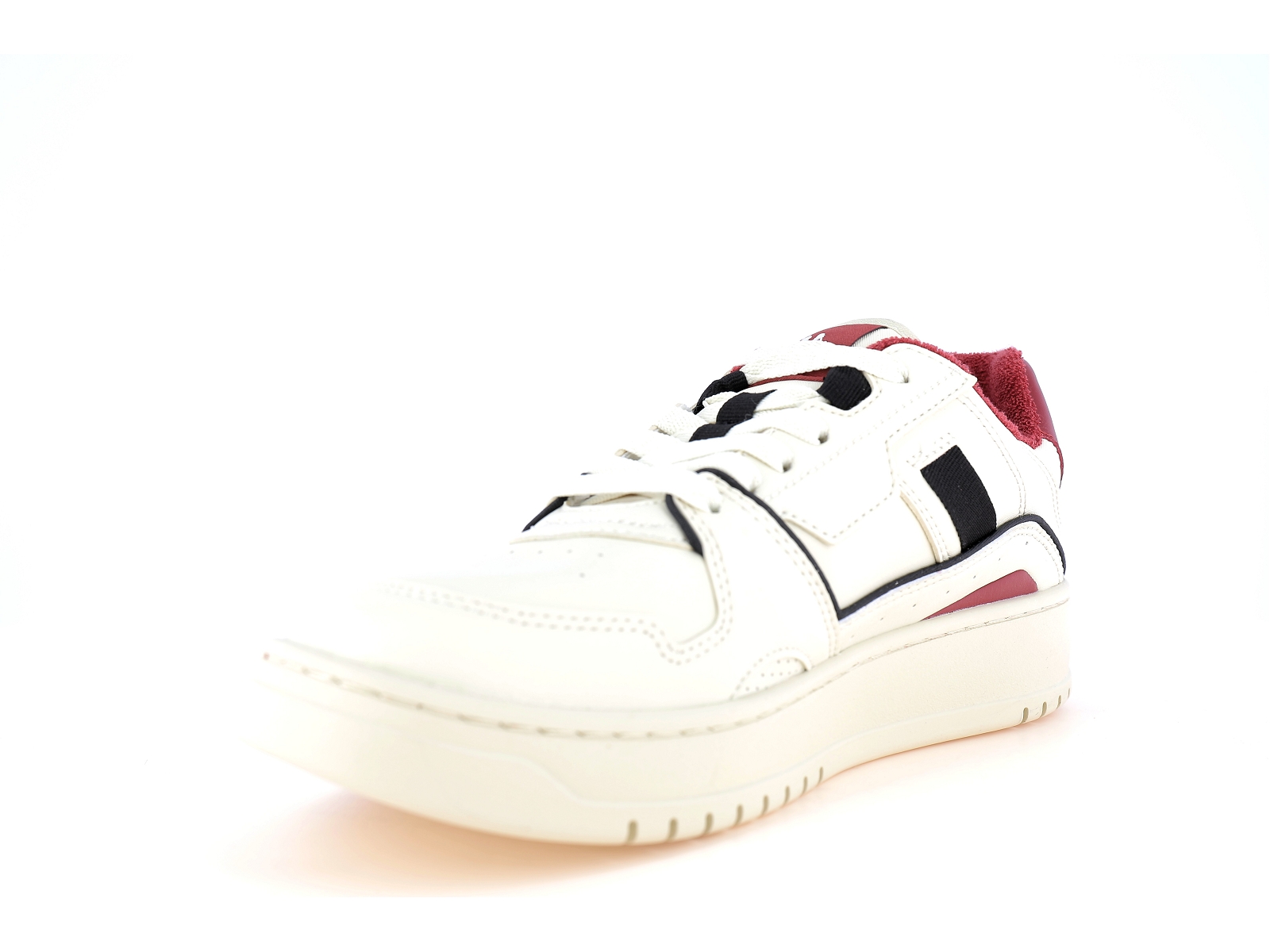 Kappa-AUTHENTIC KAI Matières combinées Beige Bordeaux