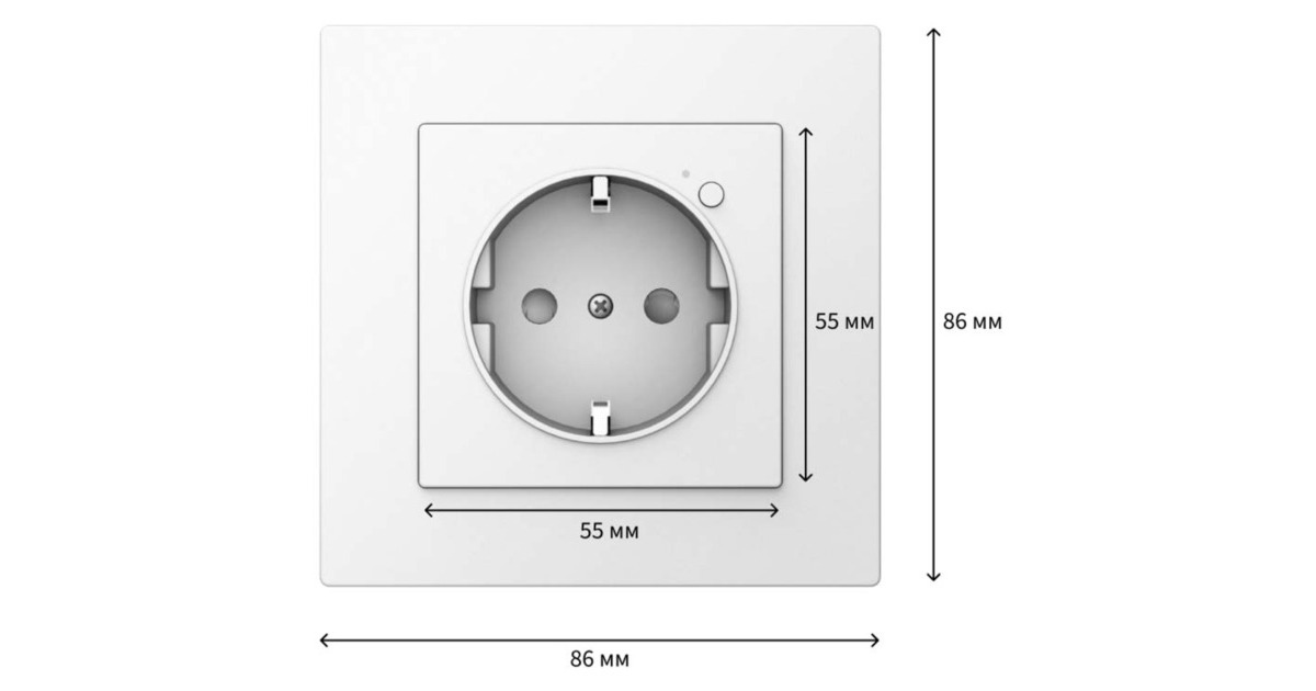 AqaraWall Outlet H2 EU stekkerdoos  (Wit, Zigbee)