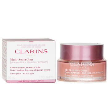 Clarins Multi-Active Jour ( Niacinamide   Sea Holly Extract) Glow Boosting Line-Smoothing Day Cream All Skin Types 50ml/1.7oz