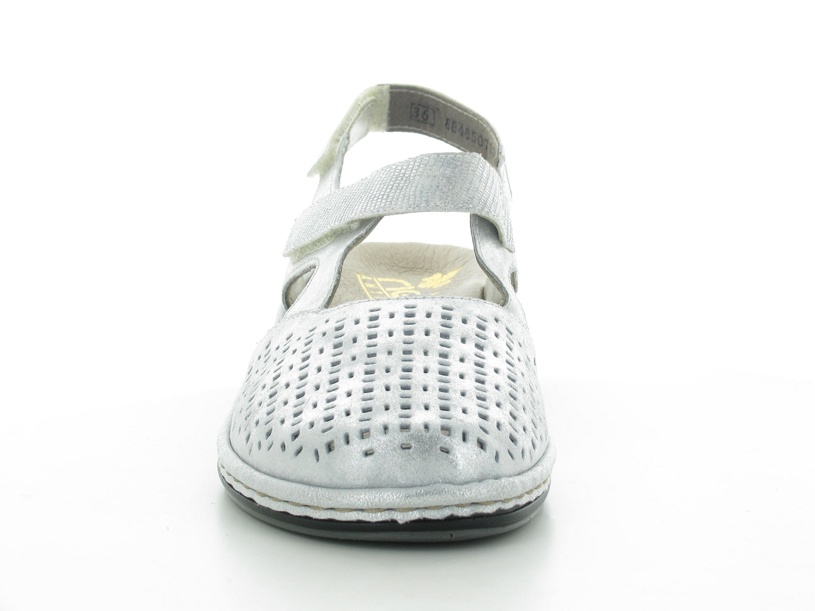 Rieker-47775 Cuir Argent