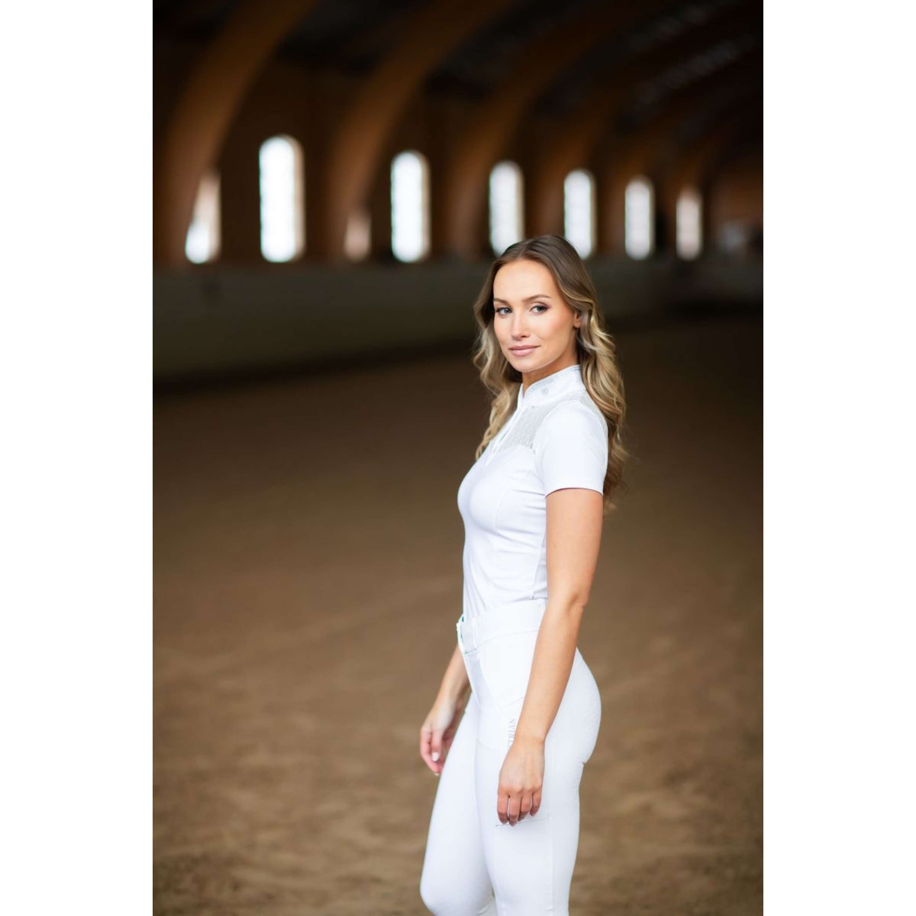 Equestrian Stockholm Wedstrijdshirt Crystal Champion Wit