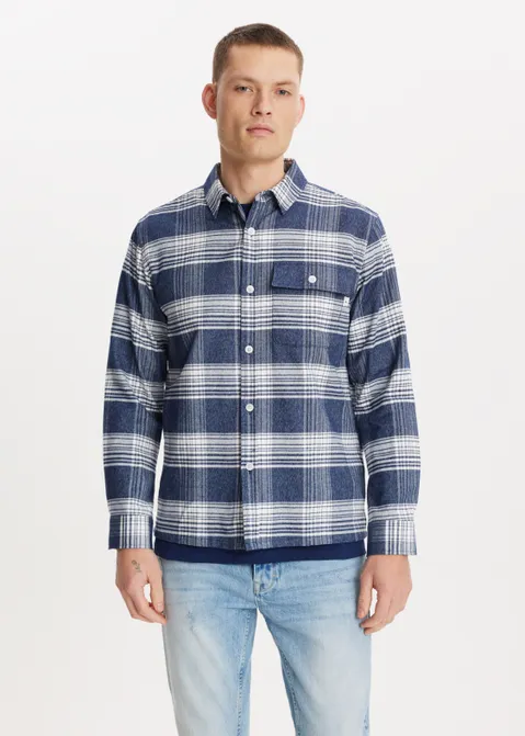 Geruite overshirt blauw (BLW.MEL)