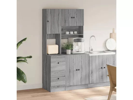 Armoire de cuisine sonoma gris 95x50x180 cm bois d’ingénierie