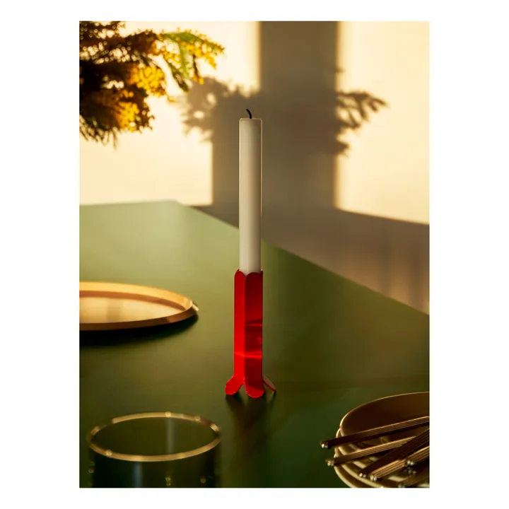 Hay Bougeoir Arcs en acier inoxidable  | Rouge