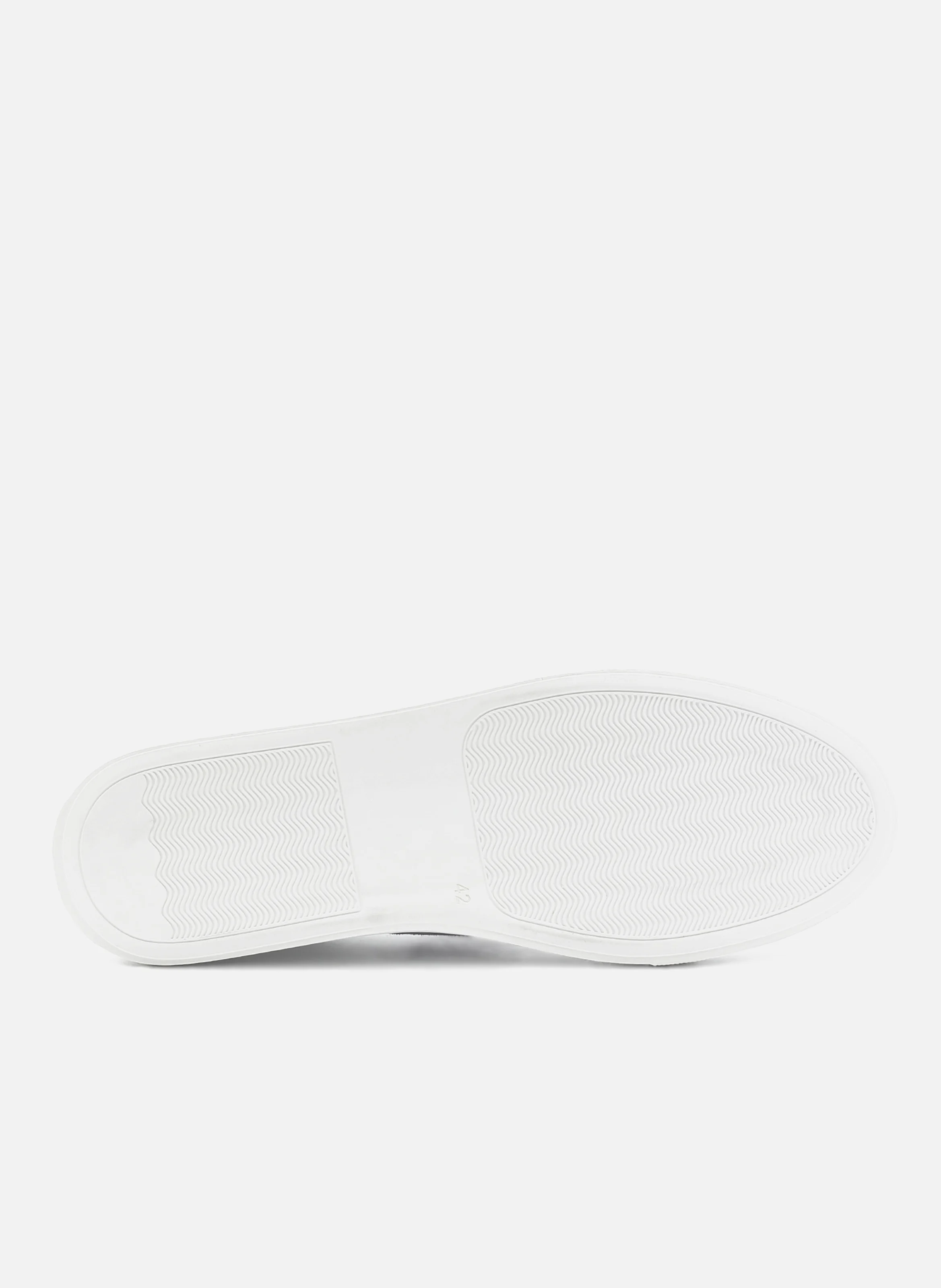 Baskets montantes mif cuir grainé | Blanc