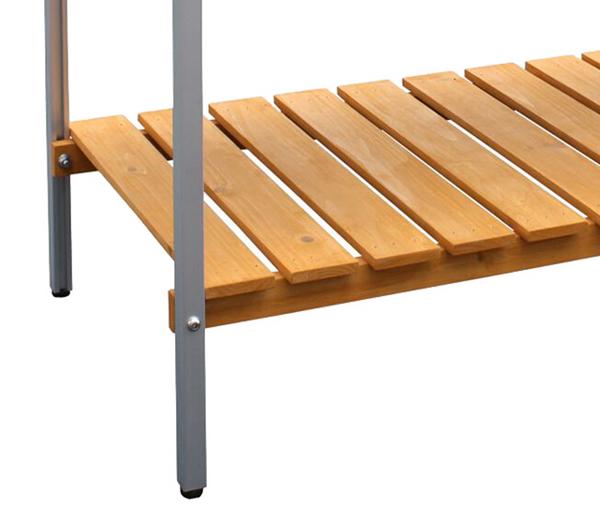 Habau Holz-Hochbeet mit Aluminiumrahmen, ca.