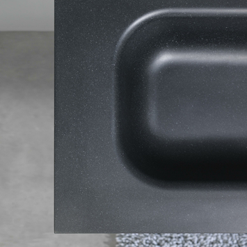 Tiger Reverse Meubelset met 2 lades 60 cm Chalet eik / Mat zwart inclusief Oval wastafel mat zwart