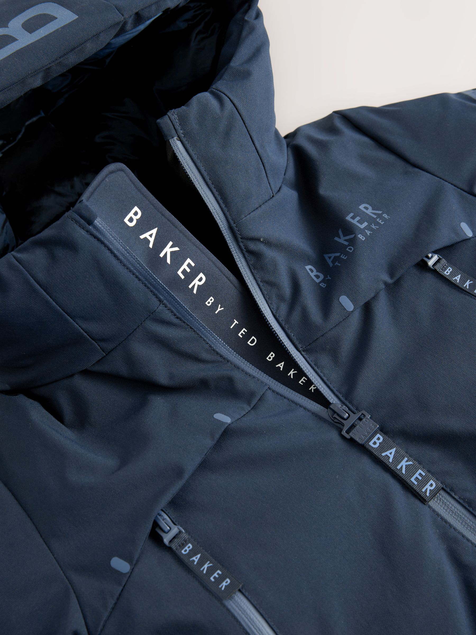 Marineblauw - Baker by Ted Baker regenbestendige parkajas