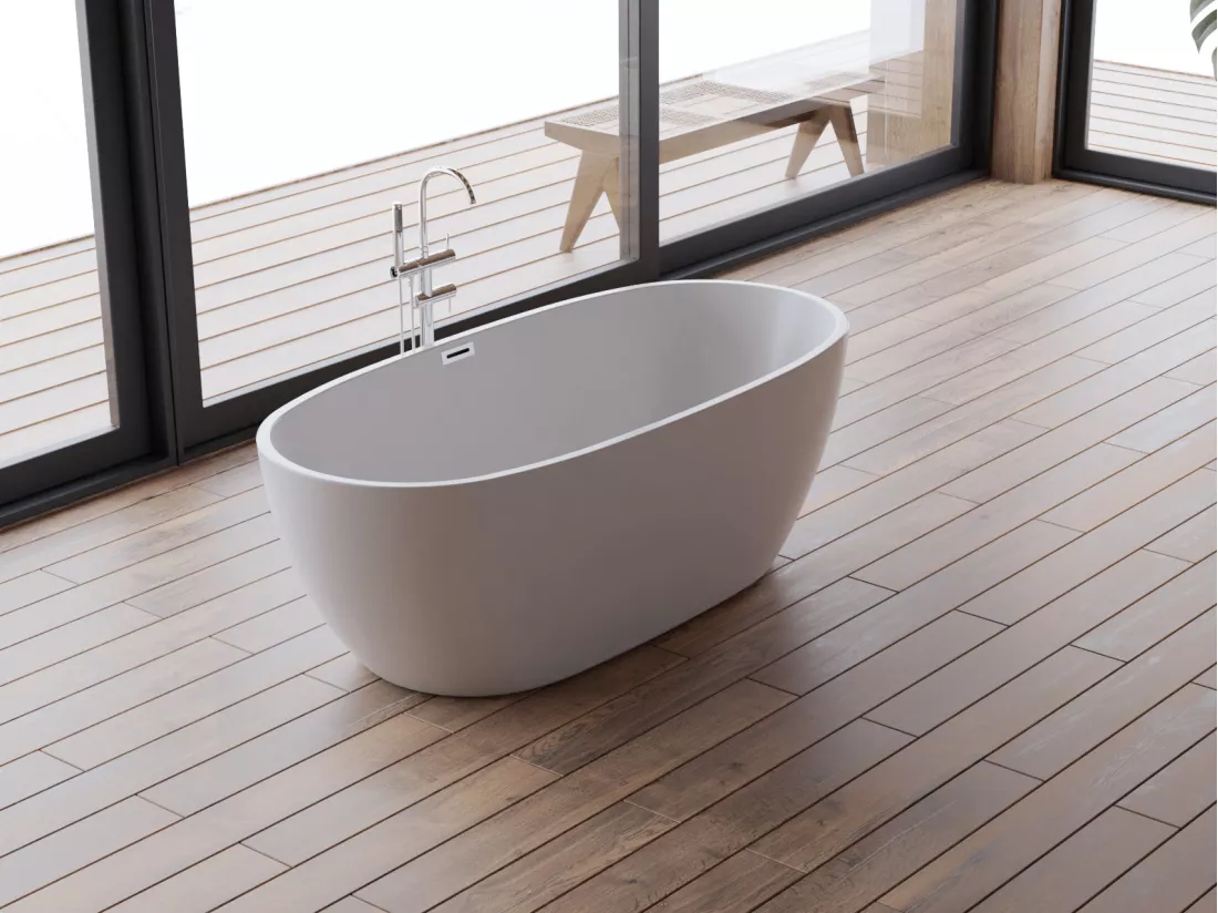 Baignoire îlot ovale SAMBA L. 170 x l. 79 cm, by SPALINA