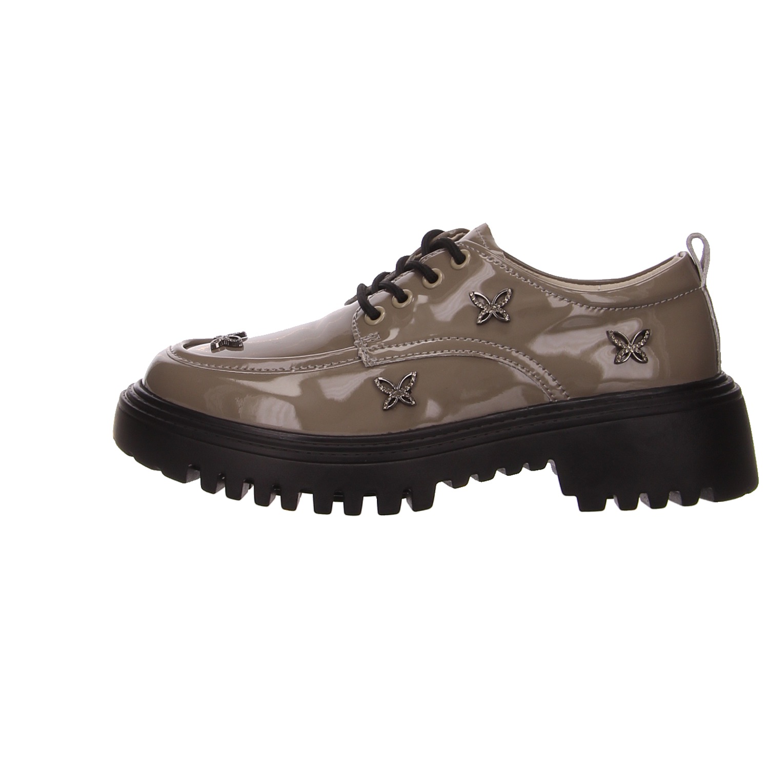 HBH Schnürschuhe taupe grau