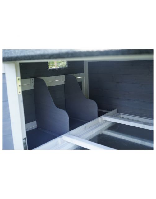 Adori Kippenhok Finn - Dierenverblijf - 211.5x105.5x136 cm Lichtgrijs Wit