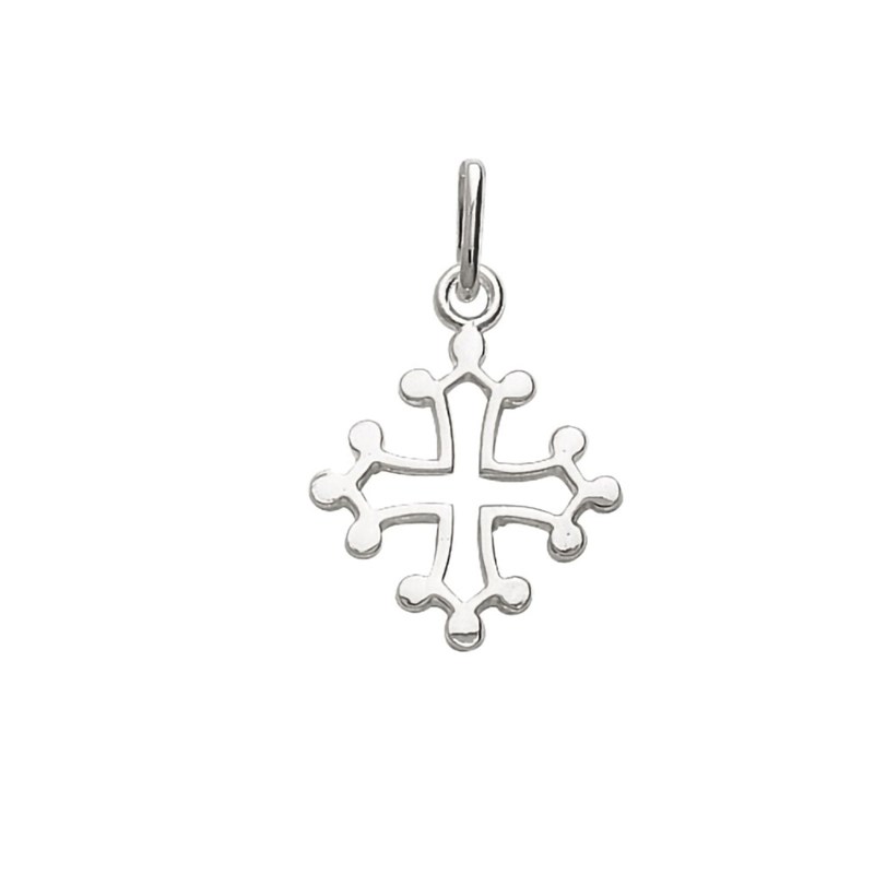 Pendentif mixte - Argent 925 - Croix Occitane