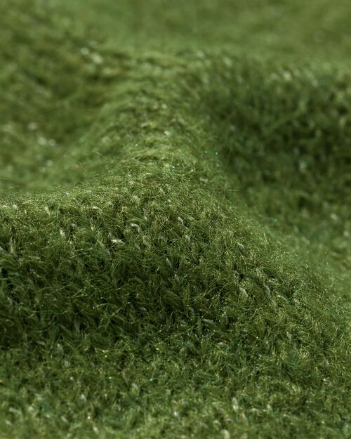 Col roulé Frankie en maille pour femmes vert foncé