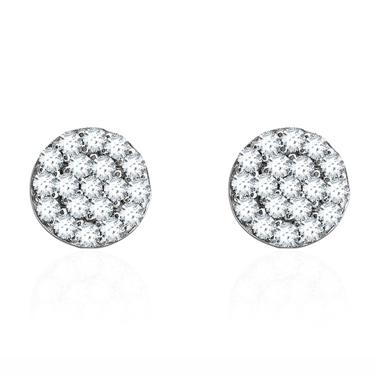 Boucles d'oreilles Agatha pastille empierréeLigne Scintill