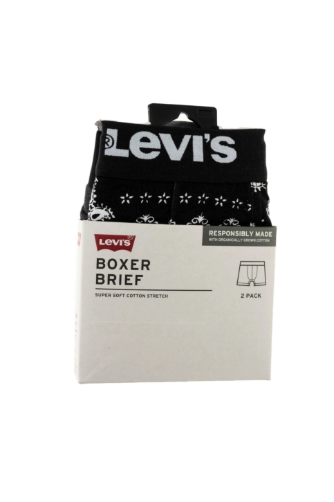 Calecons et slips levi's® bandana boxer brief 2p 001 black combo