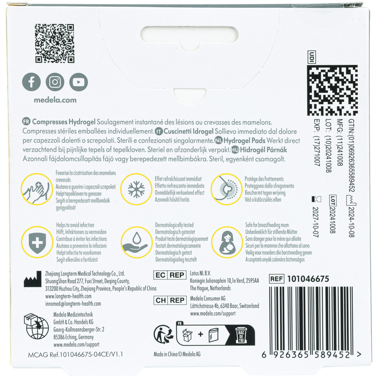 Medela Hydrogel Pads 4 Stück