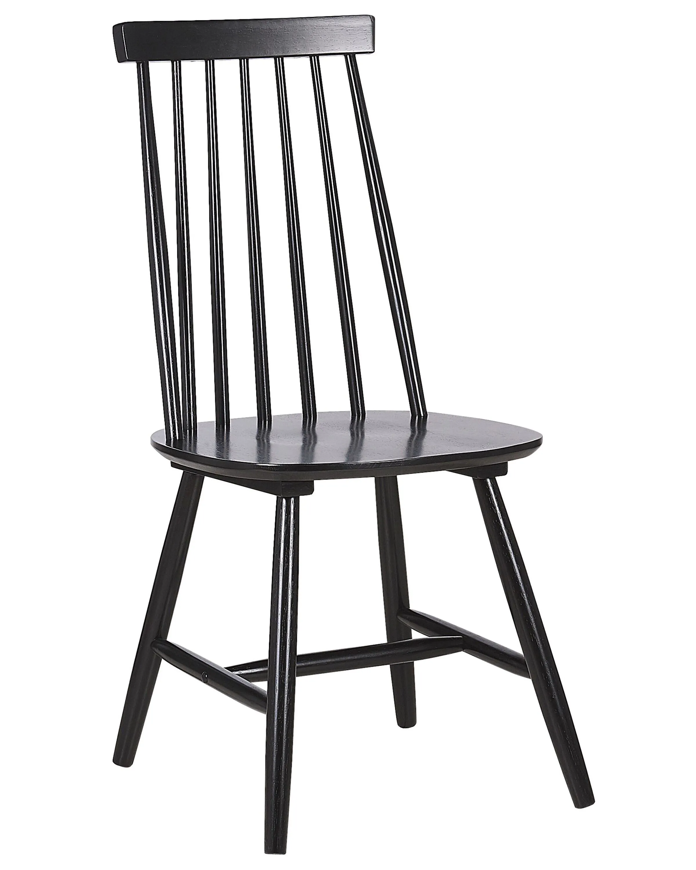 Set van 2 eetkamerstoelen BURBANK Hout Zwart