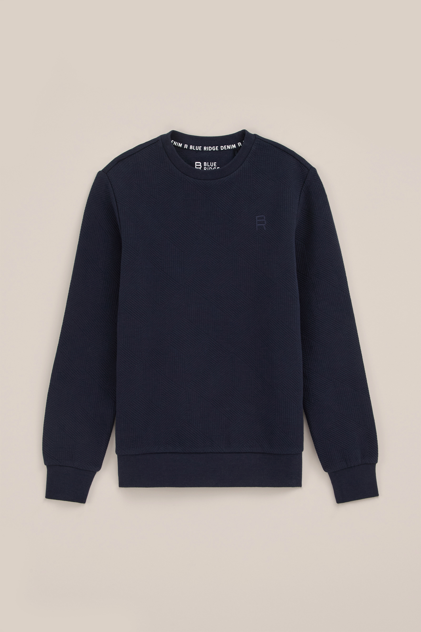 Jongens sweater met structuur Blue Ridge Marineblauw