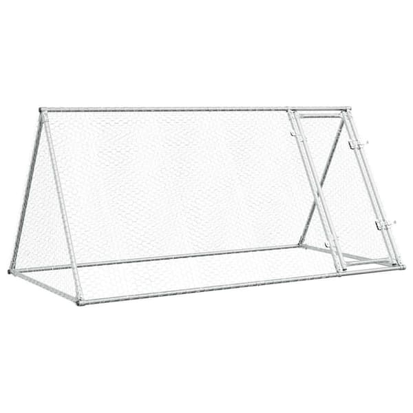 vidaXL Kyllingbur sølv 200x105x91 cm galvanisert stål