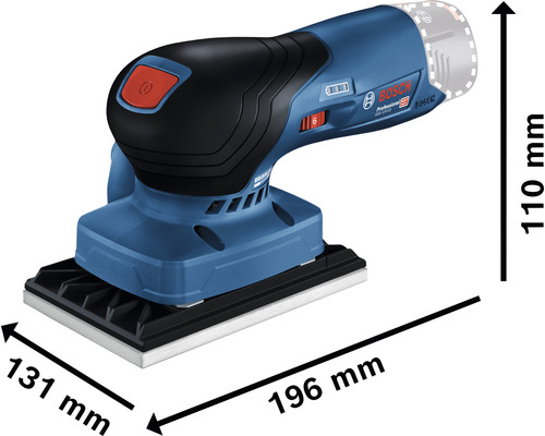 Bosch Professional GSS 12V-13 accu-excenterschuurmachine inclusief L-BOXX, stofzak, 3 schuurplateaus, 3 schuurbladen en perforator