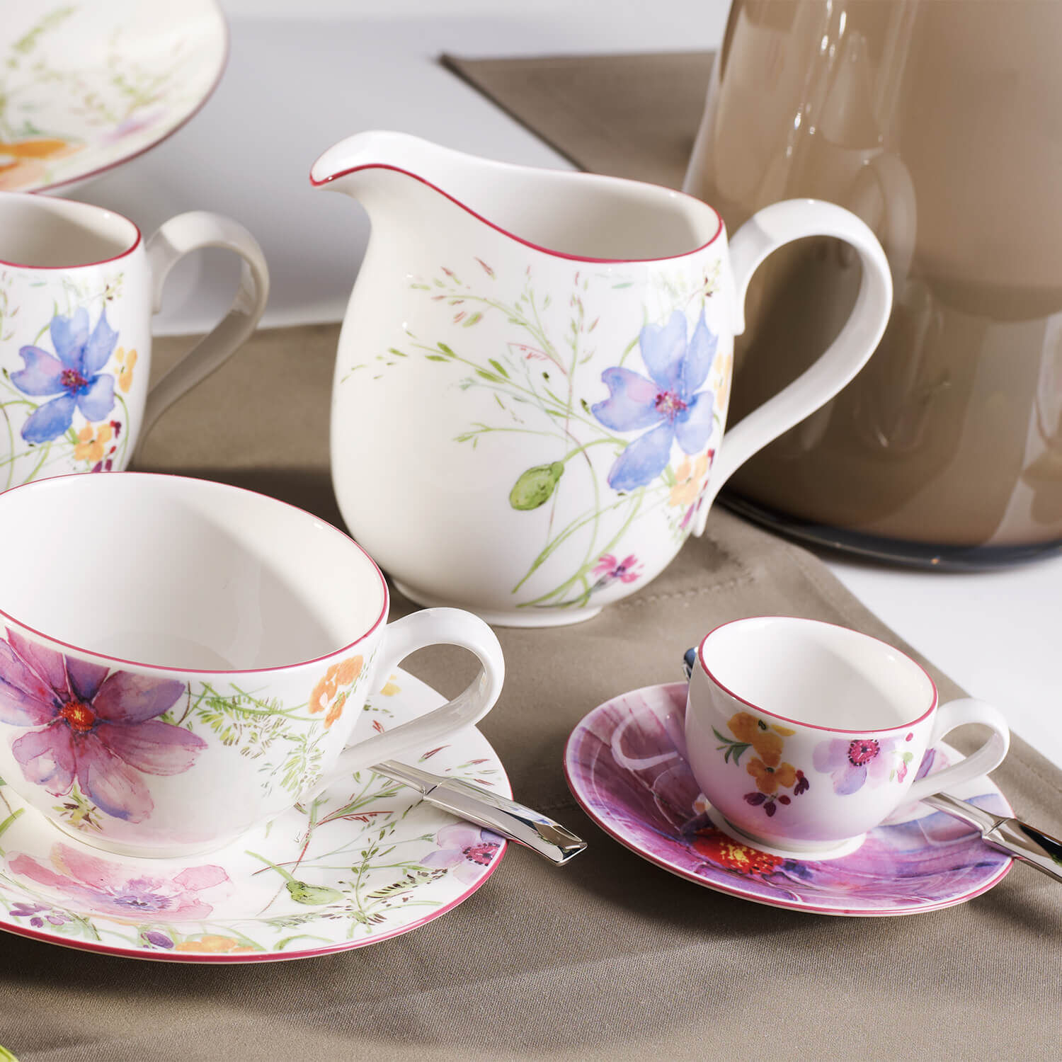 Mariefleur Espresso cup Multi-colored, 1.7 oz, Premium Porcelain