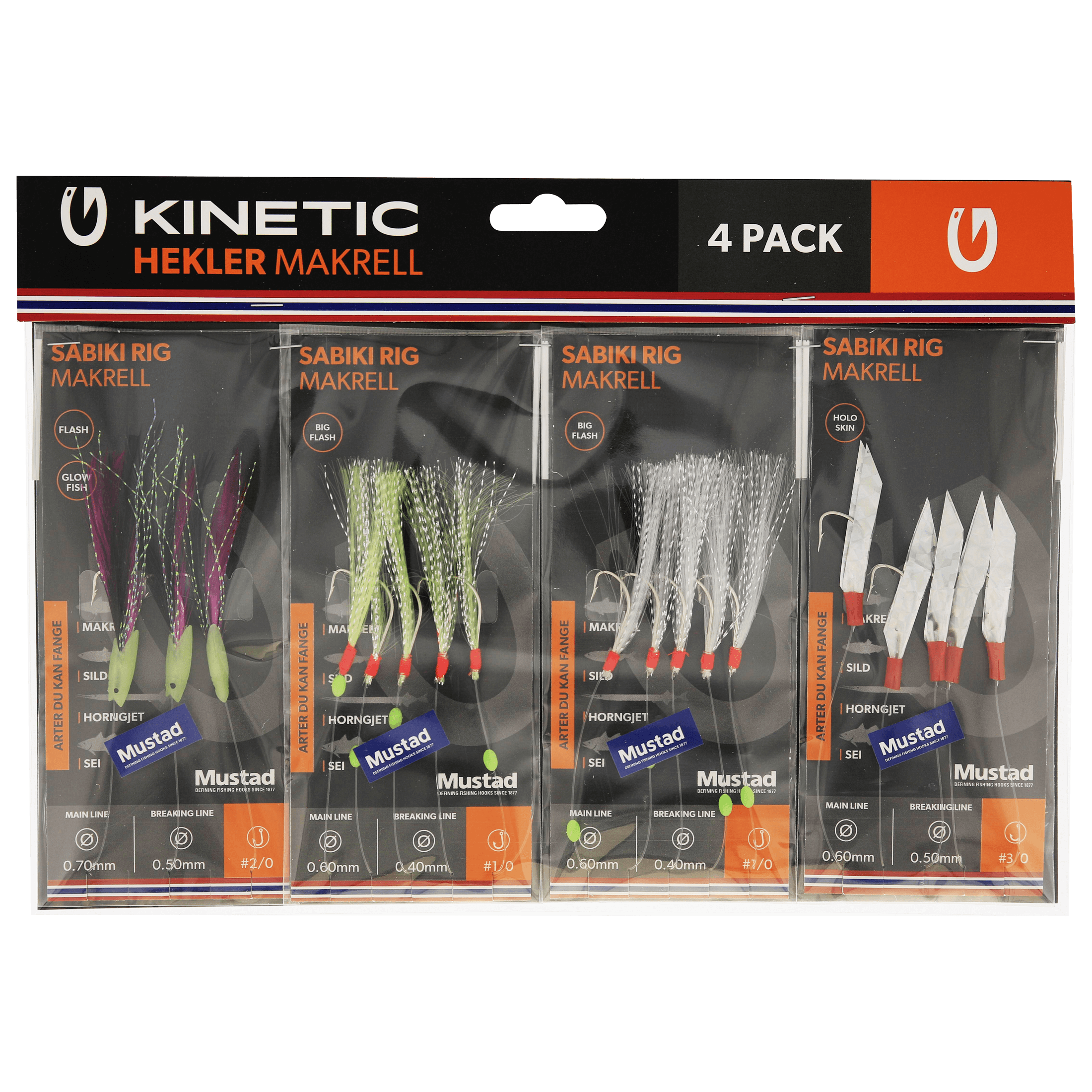 Kinetic Hekler makrell 4pcs - Sluk og agn