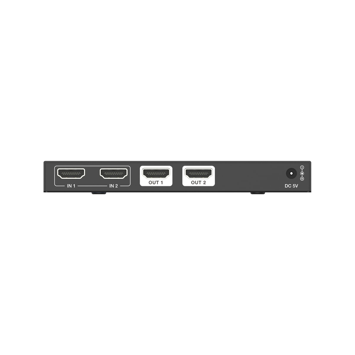 NÖRDIC HDMI Splitter 2 in 2 Out, 4K@120Hz, Dolby Vision Pass-Through, HDCP 2.3, Auto EDID Management