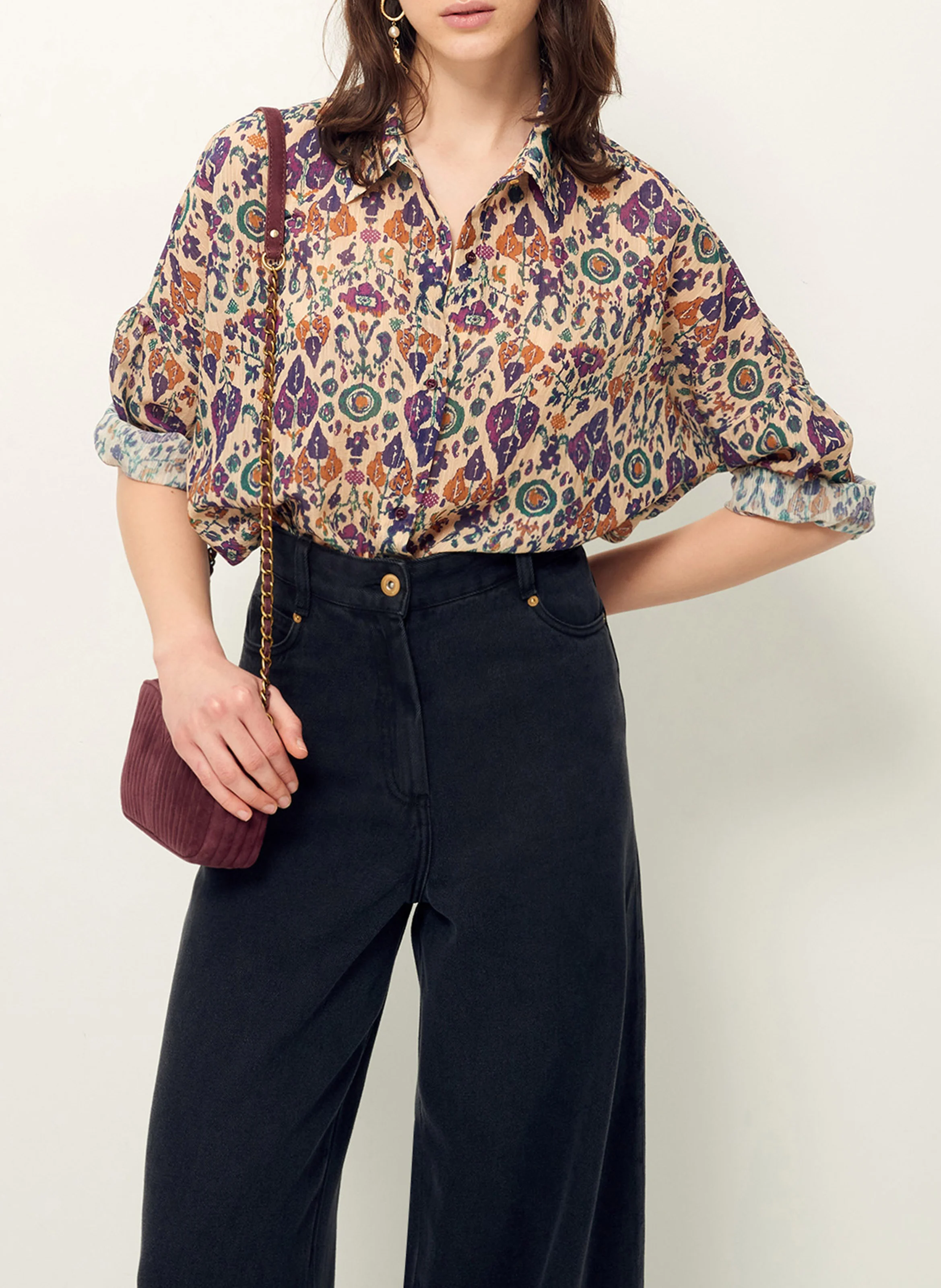BOTALAIA - Chemise ample à col V | Multicolore