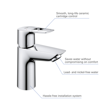Grohe Start Loop Wastafelmengkraan S-Size Push Open