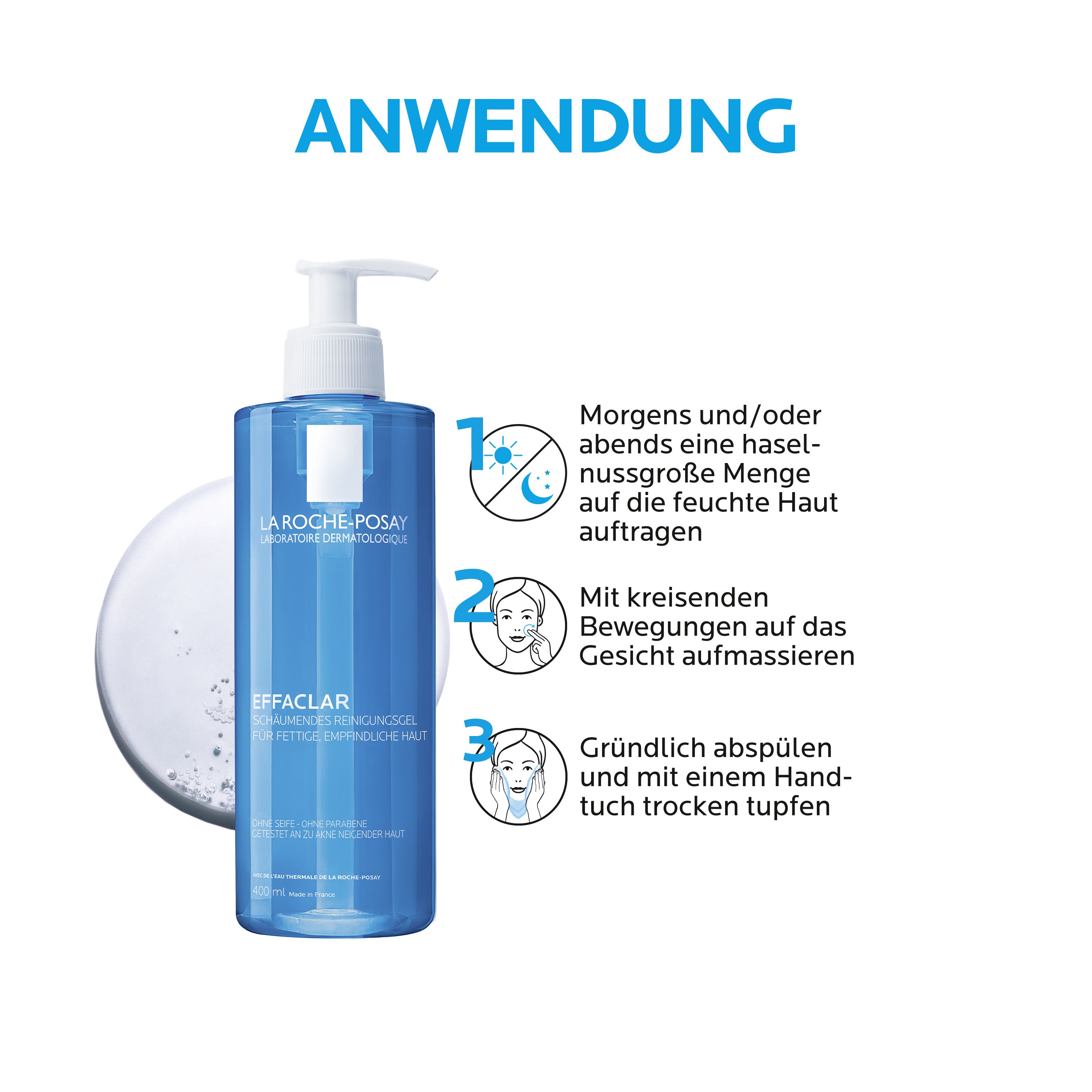 La Roche-Posay Effaclar Schäumendes Reinigungsgel bei unreiner, fettiger Haut