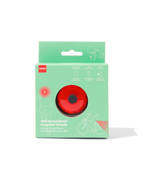 lampe aimantée rechargeable USB rouge